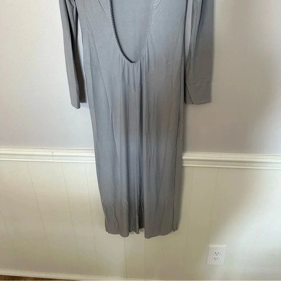 We Are HAH Southern Lady Silver Long Sleeve Open Back Midi Dress NWT - Picture 13 of 16